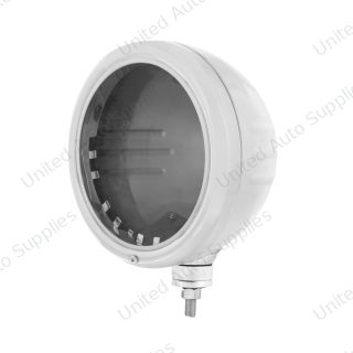 Stainless Classic Style Embossed Stripe Headlight Housing