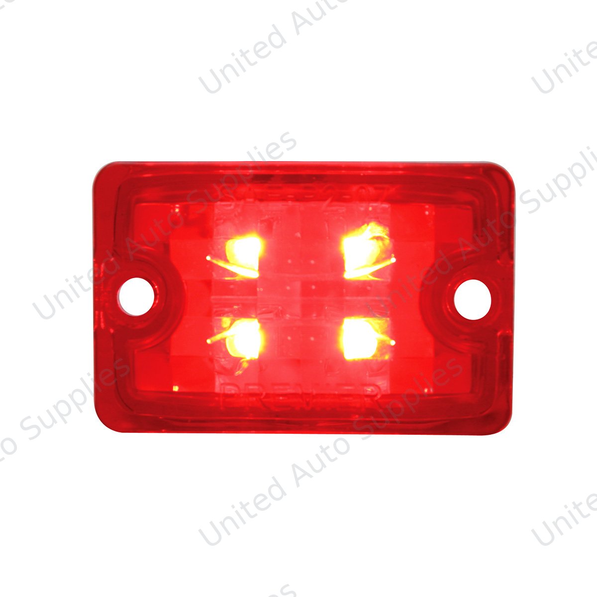 4 LED Small Rod Light Only - Red LED/Red Lens (Bulk)