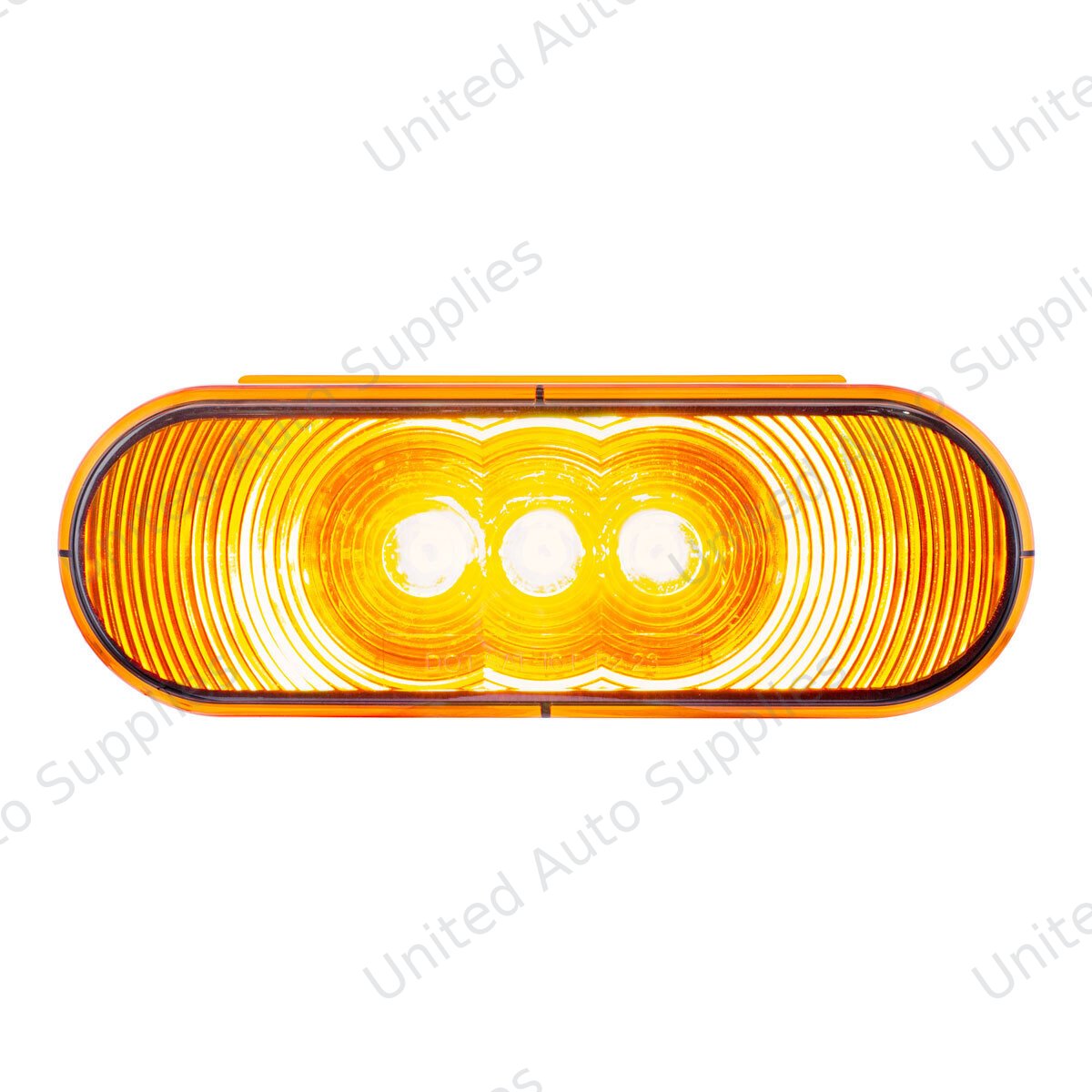 3 LED 6" Oval Light(Turn Signal)-Amber LED/Amber Lens