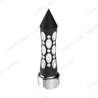 Thread-On Daytona Spike Gearshift Knob With LED 9/10 Speed Adapter - Black/White LED