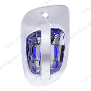 6 Blue LED Chrome Door Handle Cover for Freightliner - Driver