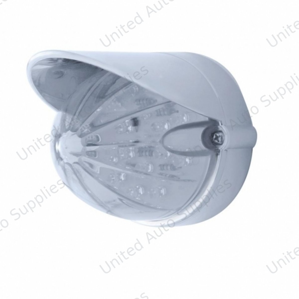 19 LED Watermelon Flush Mount Kit With Visor - Amber LED/Clear Lens