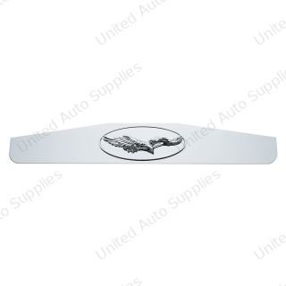 4" x 24" Chrome Bottom Mud Flap Weight With Oval Cast Eagle Emblem