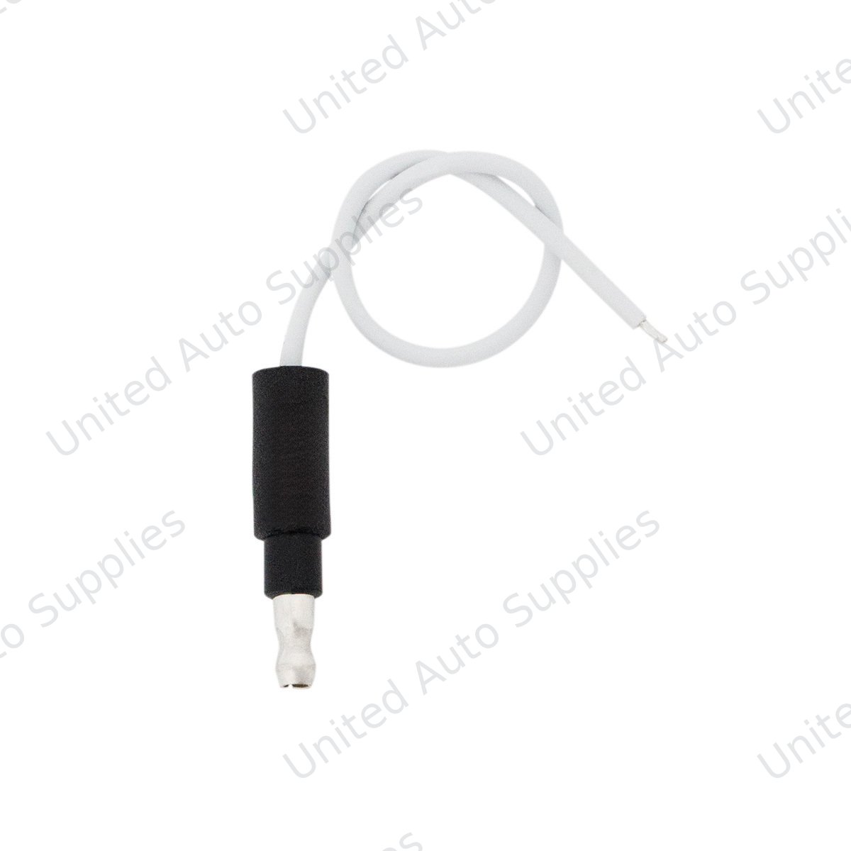 6" Single Lead Wire With .180 Bullet Termination & Stripped End - White