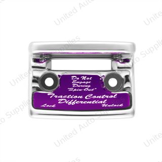 "Traction Control Differential" Switch Guard With Purple Sticker