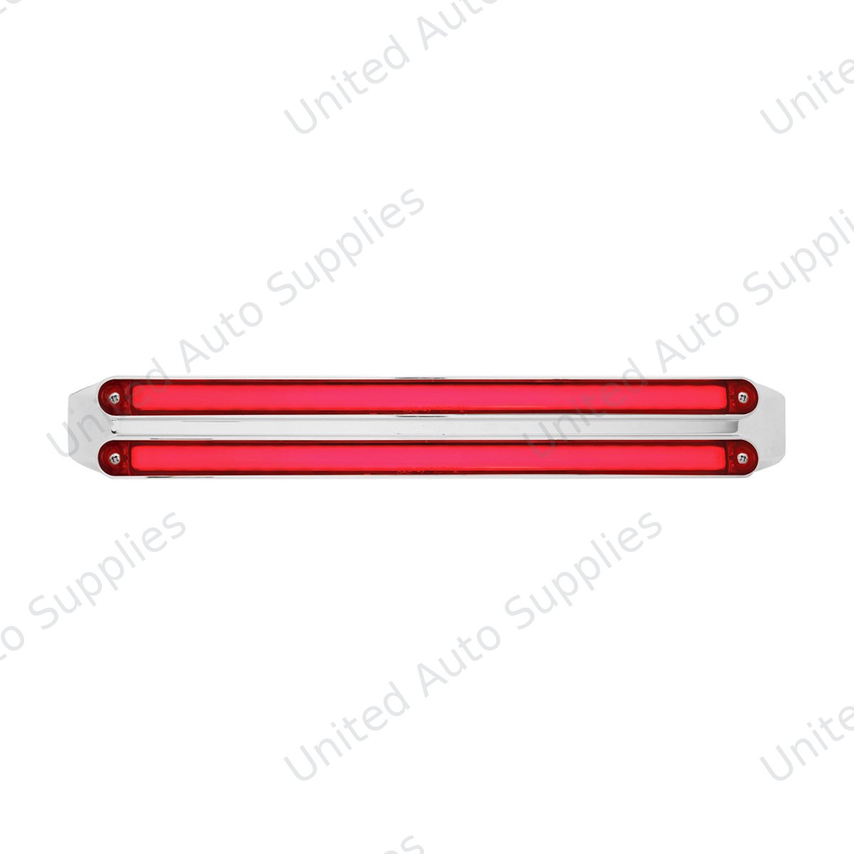 Dual 24 LED Dual Function 12" GloLight Bar With Bezel - Red LED/Red Lens