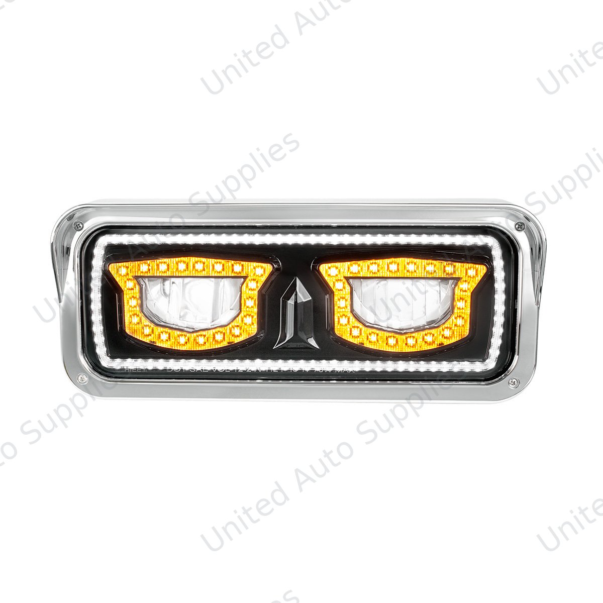 High Power Blackout LED Headlight With Turn Signal And Position Light-Passenger