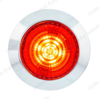 6 LED 1-1/4" Dual Function Light (Clearance/Marker)-Red LED/Red Lens