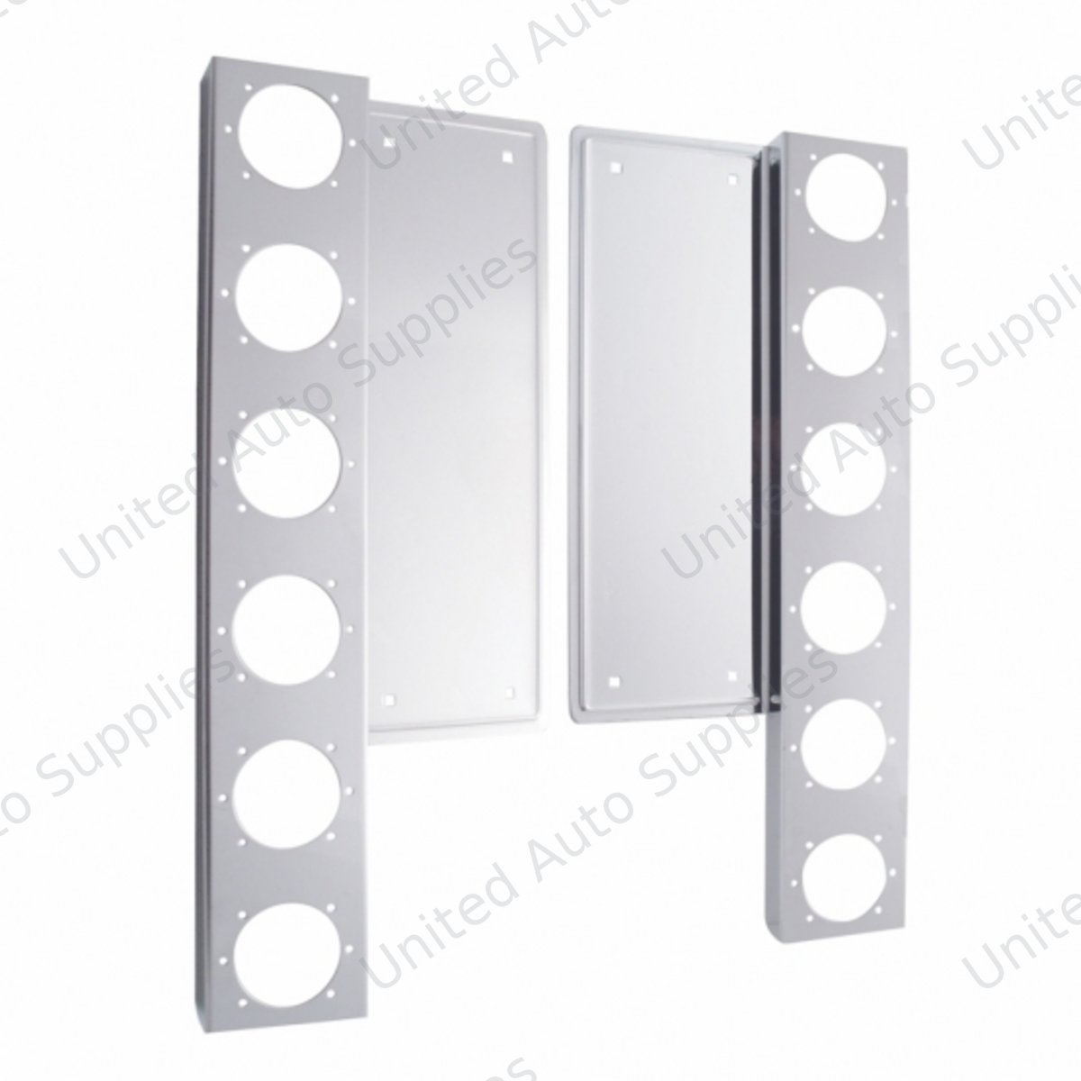 Freightliner Stainless Front Air Cleaner Bracket Only - 12 Light Cutouts