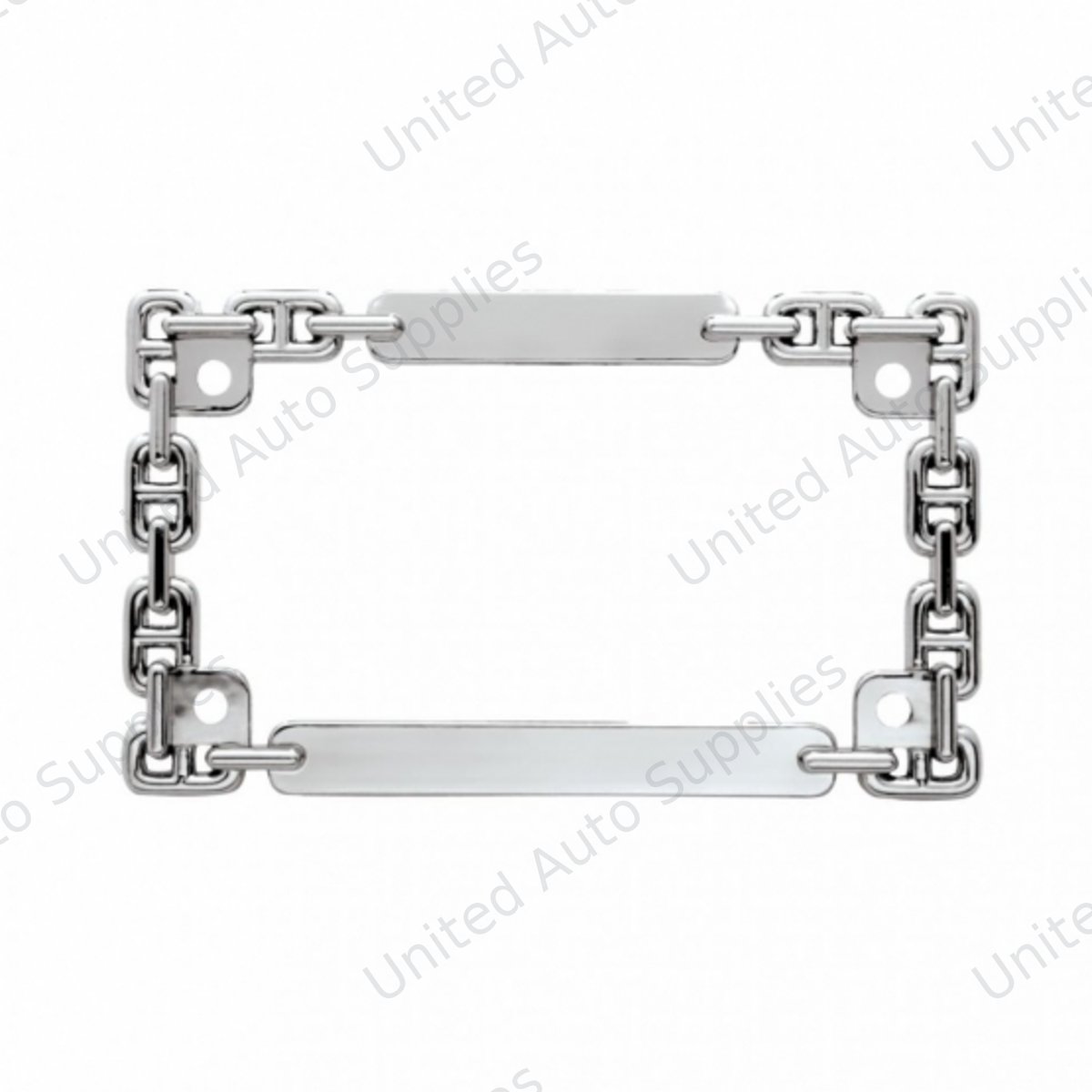 Chrome Chain Motorcycle License Plate Frame