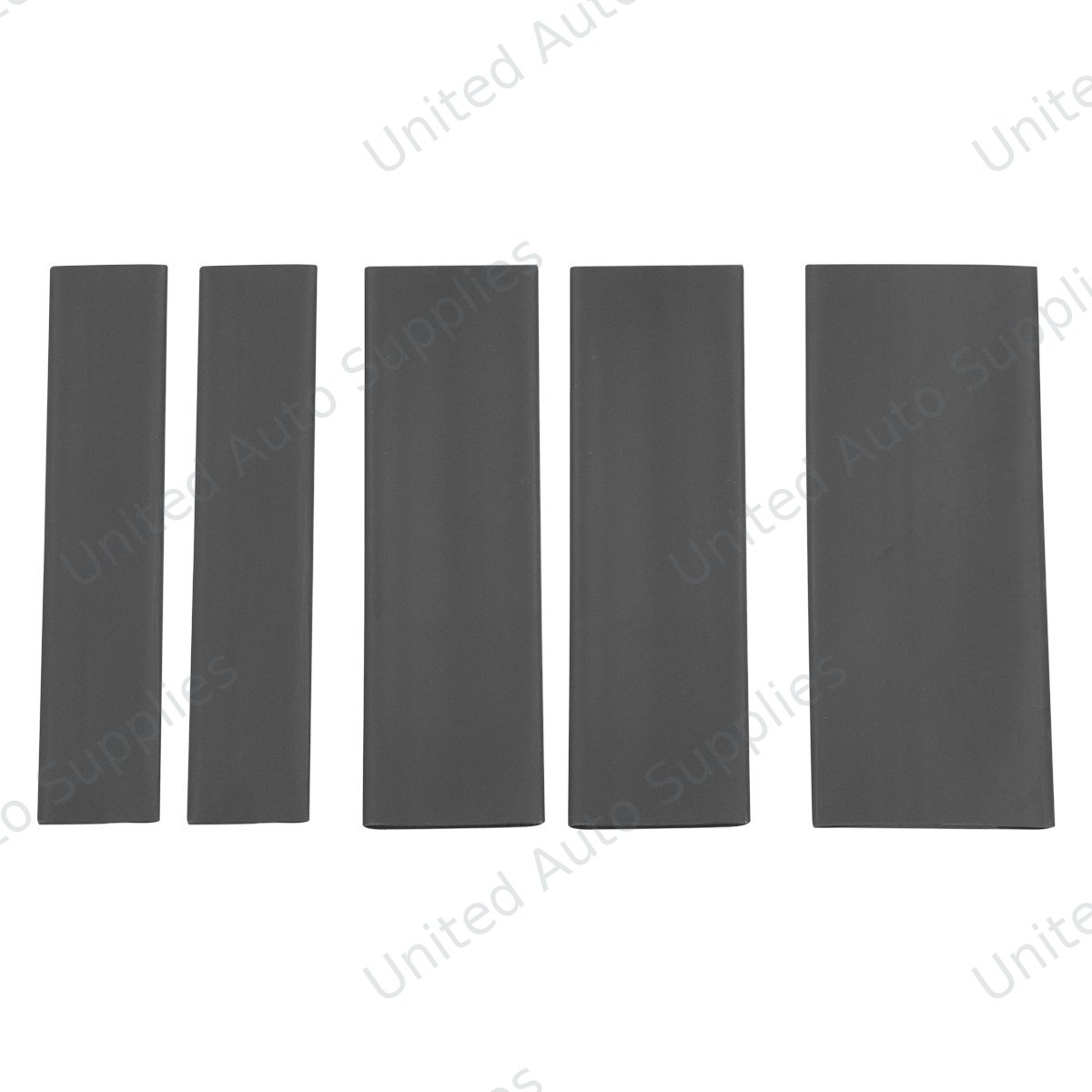 Assorted 1/2",3/4",1" Black Heat Shrink Tubing, 4" Long (5-Pack)