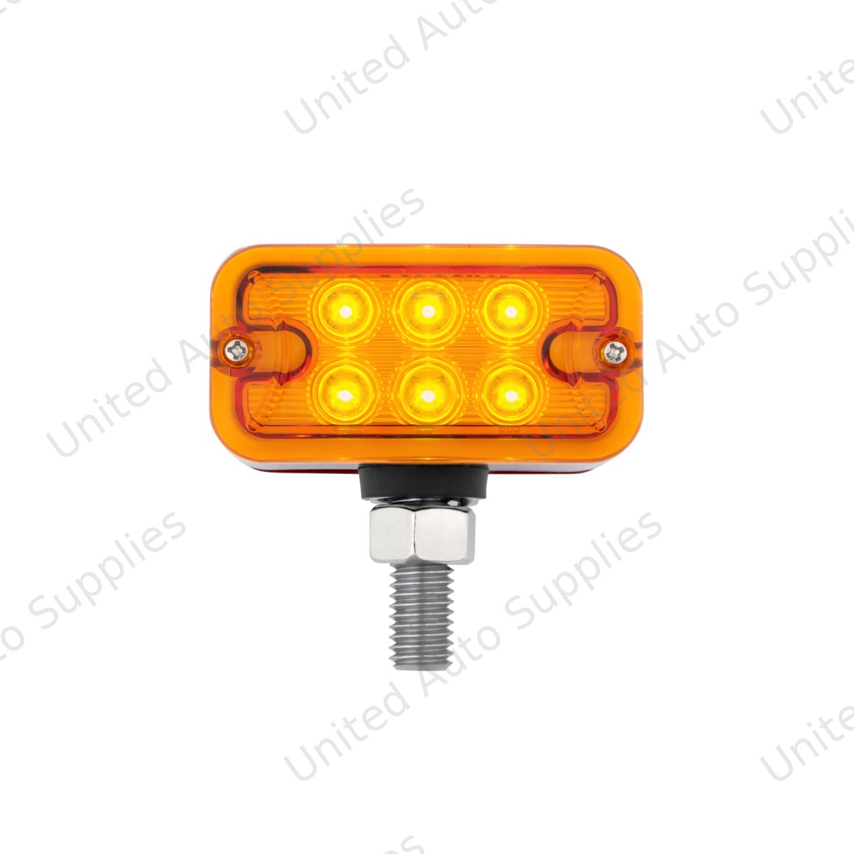12 LED Dual Function Double Face Light - T-Mount - Amber & Red LED/Amber & Red Lens