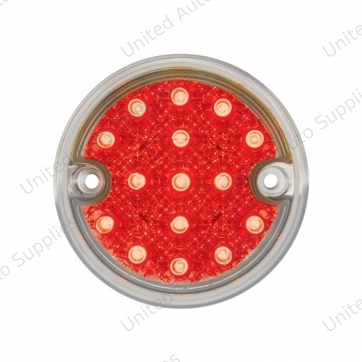 15 LED 3" Reflector Series 3 Light Only for Double Face Housing - Red LED/Clear Lens (Bulk)