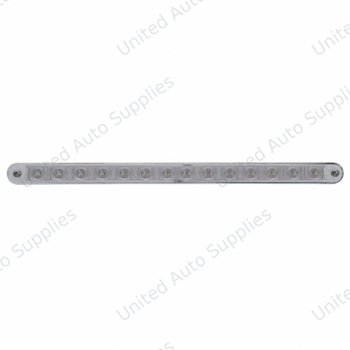 14 LED 12" Turn Signal Light Bar With Bezel - Amber LED/Clear Lens