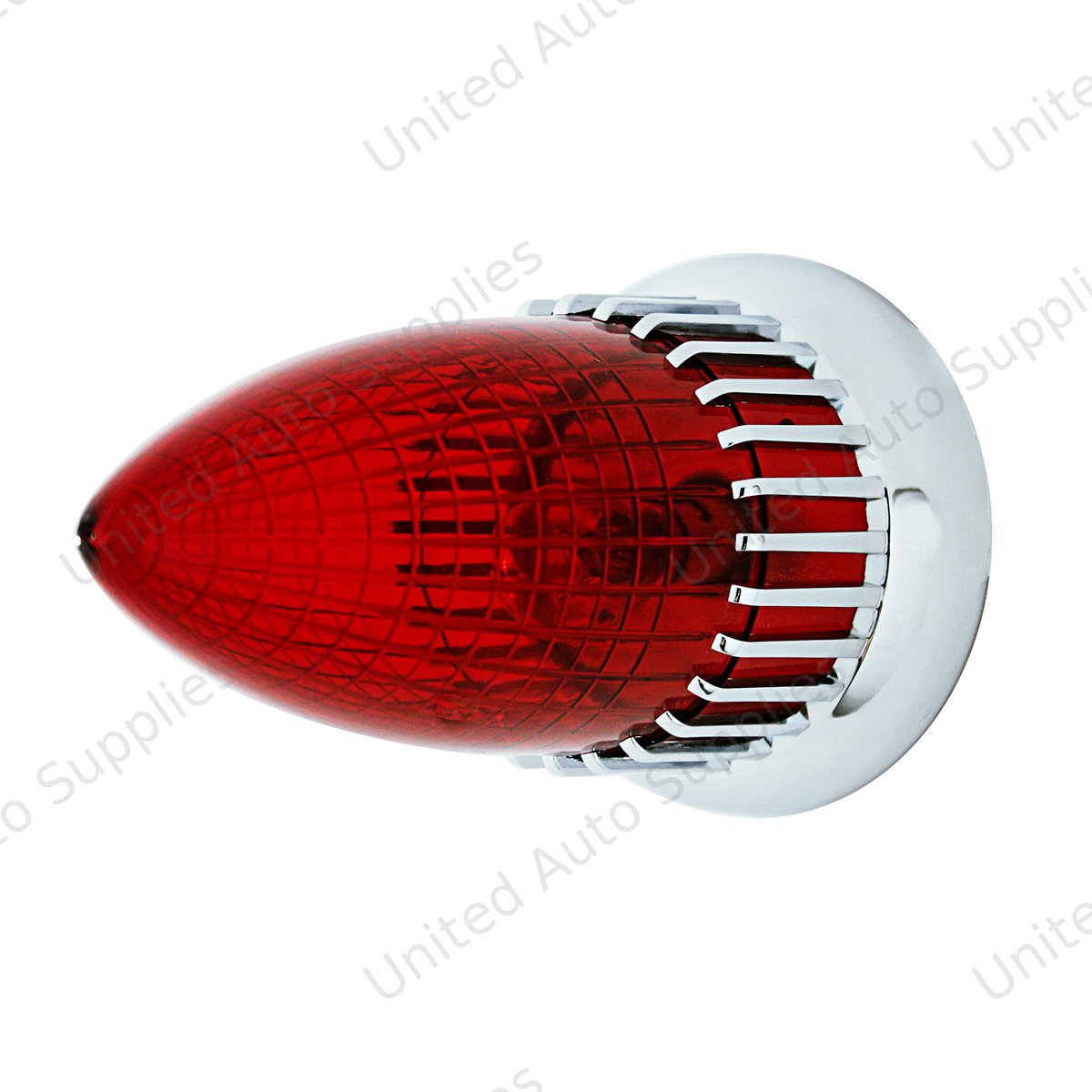 1959 Cadillac Style Tail Light With Flush Mount Bezel, Red Lens