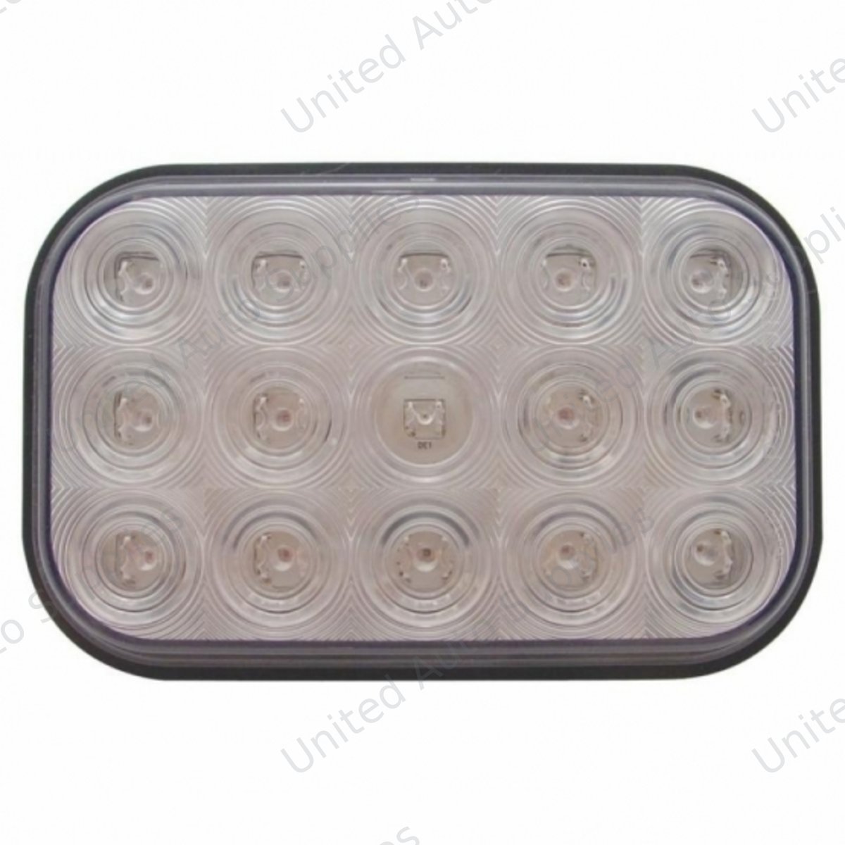 15 LED Rectangular Light (Stop, Turn & Tail) - Red LED/Clear Lens (Bulk)