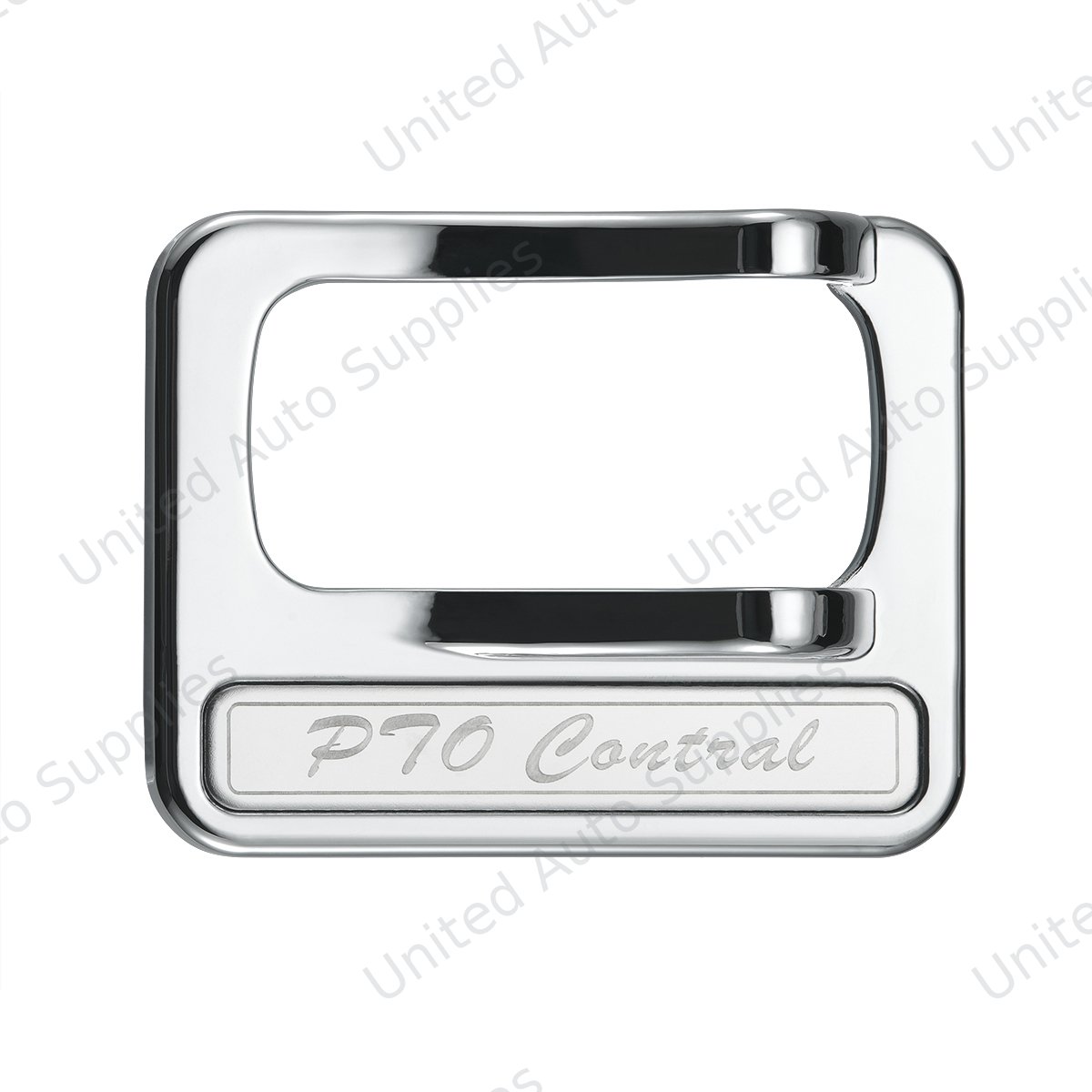 Chrome Plastic Rocker Switch Cover With Stainless Plaque For Peterbilt - PTO Control