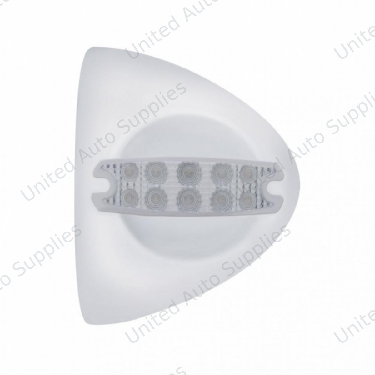 10 LED Reflector Headlight Turn Signal Light Cover - Amber LED/Clear Lens