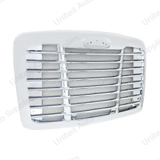 Chrome Grille With Chrome Bug Screen For 2008-2017 Freightliner Cascadia