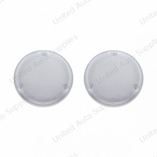 Chrome 6-3/4" Round Speaker Cover For Various Freightliner & Kenworth Models (Pair)