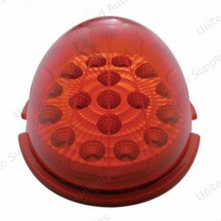 17 LED Dual Function Reflector Cab Light - Red LED/Red Lens