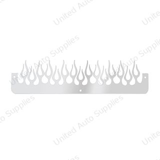 24" Chrome Flame Bottom Mud Flap Plate - Bolt Thru (Bulk)