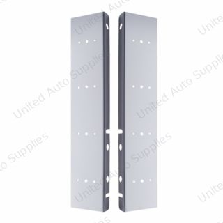 Peterbilt Stainless Front Air Cleaner Brackets Only - 4 Light Cutouts Each (Pair)