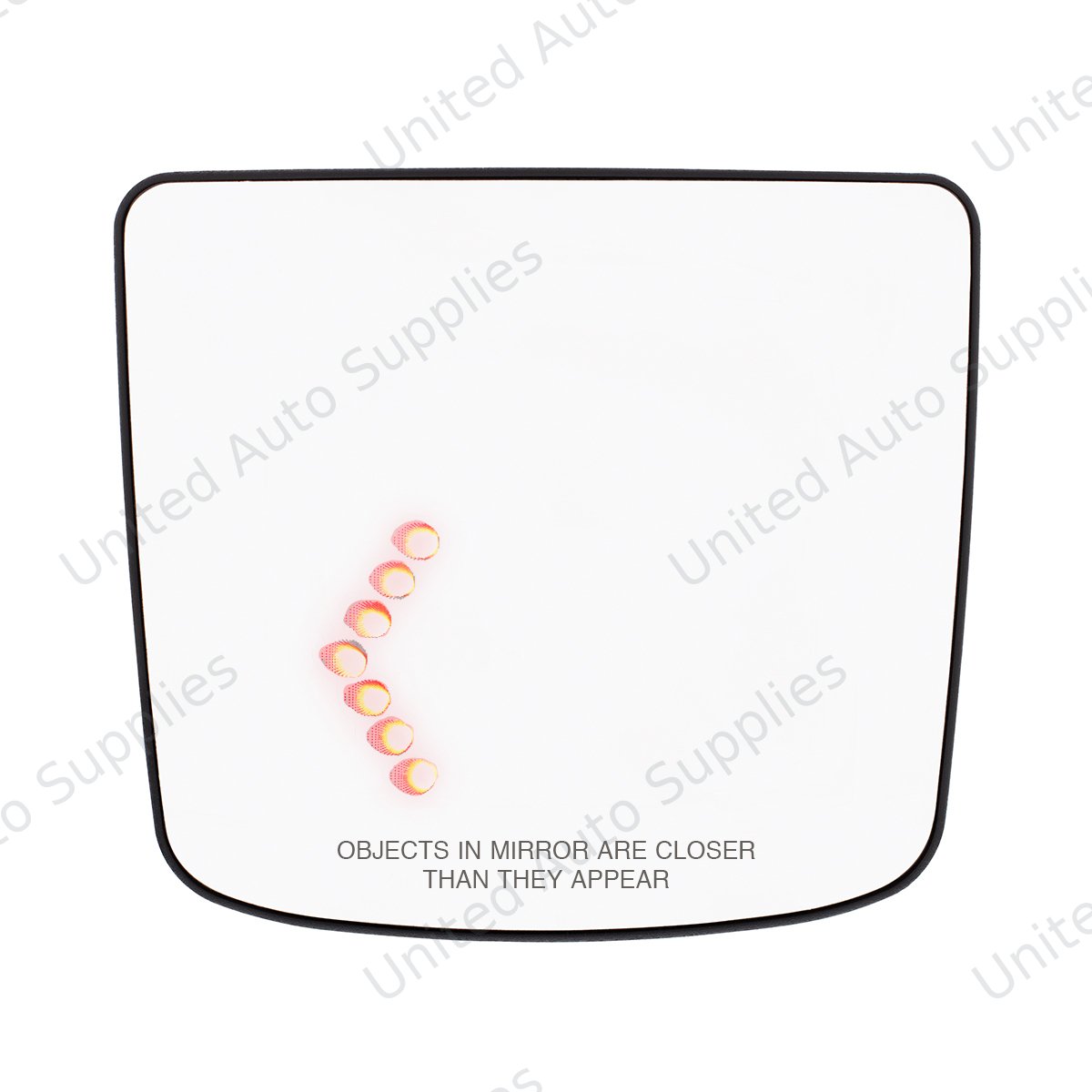 Heated Auxiliary Convex Mirror With LED Turn Signal For 2012-2017 Volvo VNL - Driver
