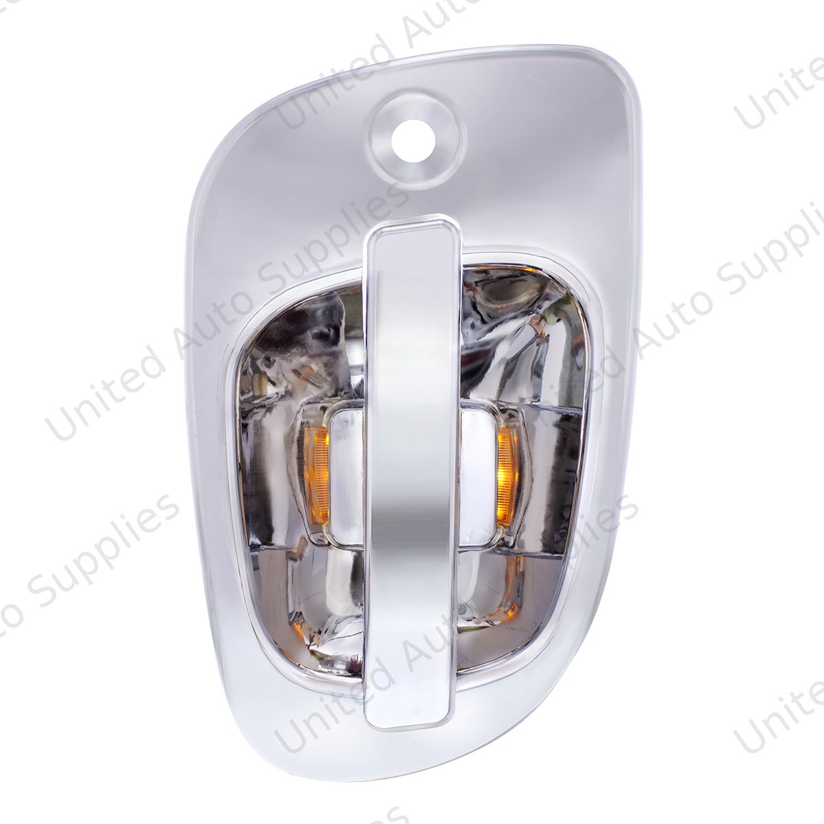 6 Amber LED Chrome Door Handle Cover for 2008-2017 Freightliner Cascadia - Driver