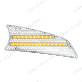2007+ Kenworth T660 LED Air Intake (Passenger) - Amber LED/Clear Lens