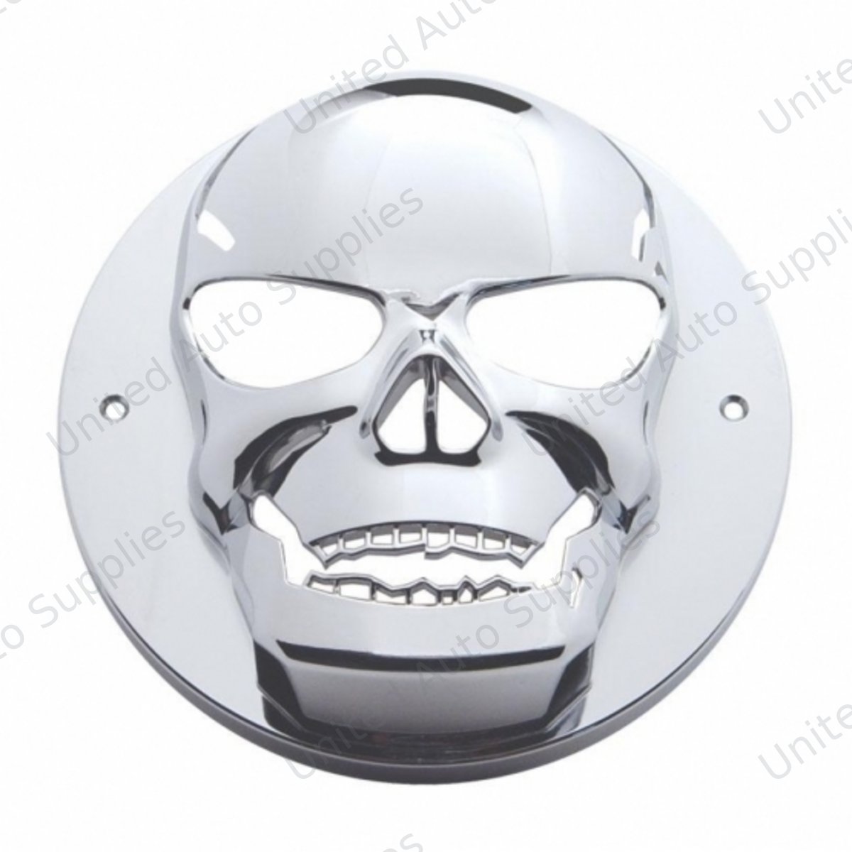 Chrome Plastic Skull Bezel For 2.5" Light Grommet