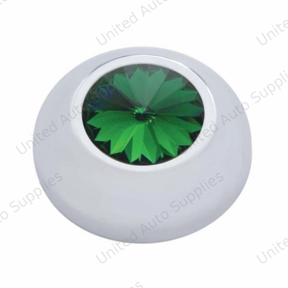 Compartment Knob Cover For 2006+ Peterbilt - Green Crystal (Card of 2)