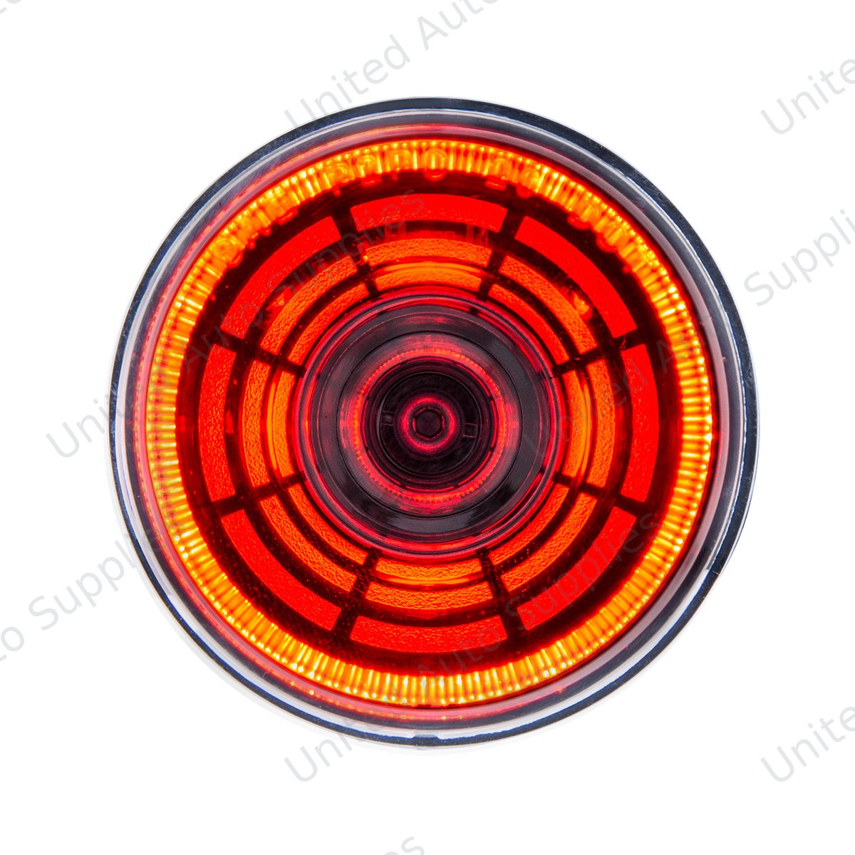 Abyss 4 LED 2" Round Clearance/Marker Light - Red LED/Clear Lens