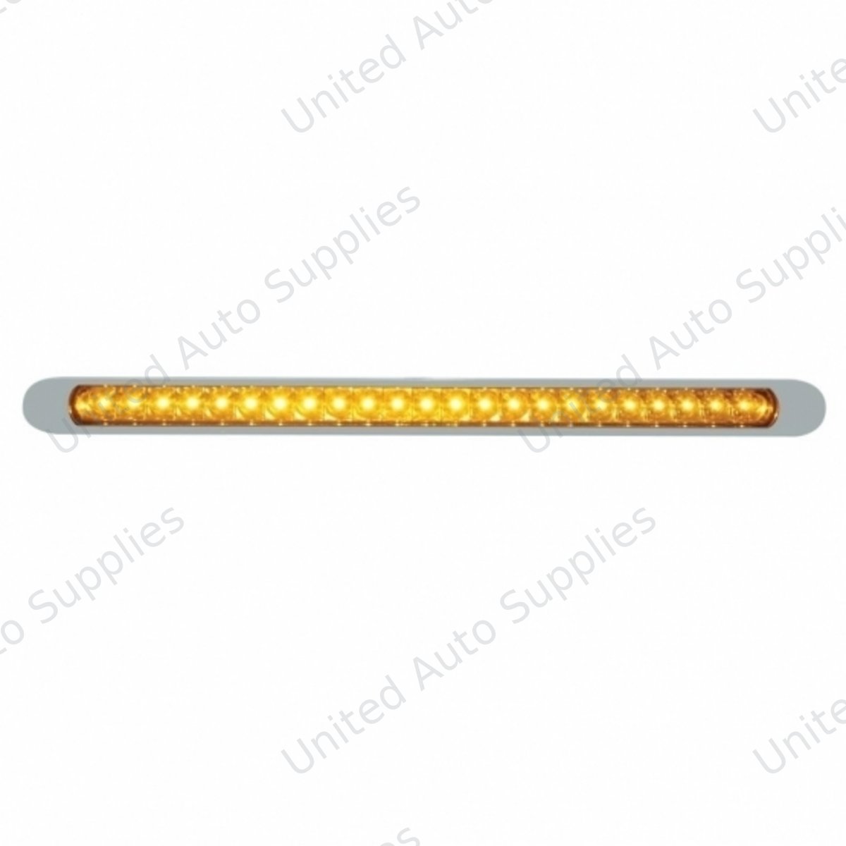23 LED 17-1/4" Reflector Turn Signal Light Bar With Bezel - Amber LED/Amber Lens