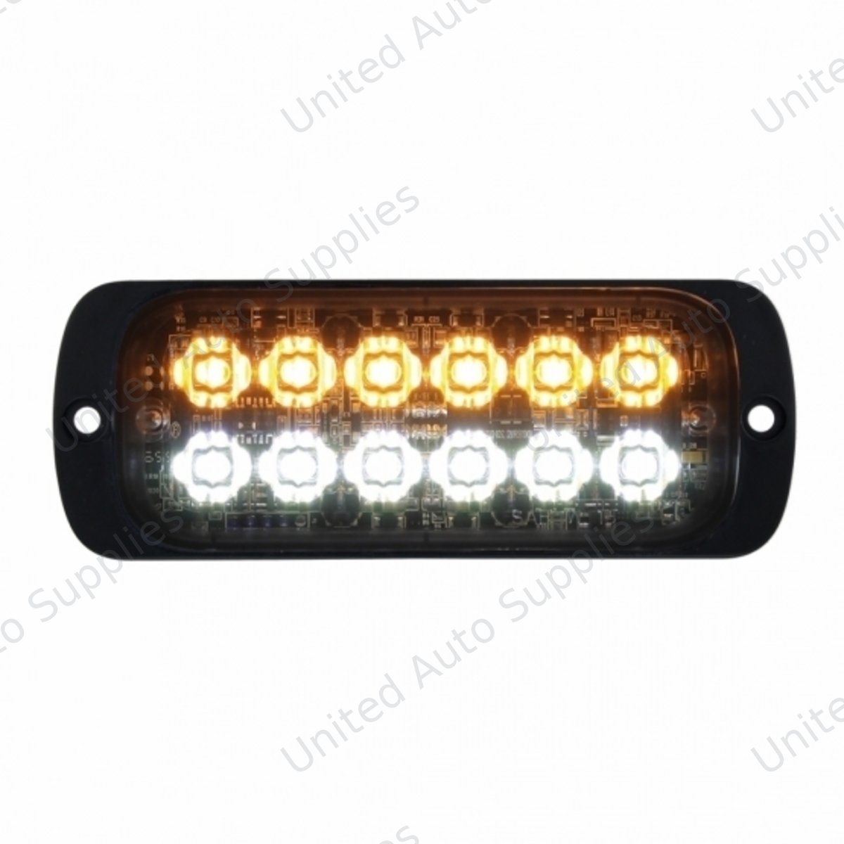 12 High Power LED Super Thin Warning Light - Amber LED & White LED (Bulk)
