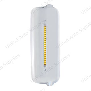 Mirror Cover With 19 Amber LED 12" Reflector Light Bar For Pre-2005 FL Century- Passenger -Clear Lens