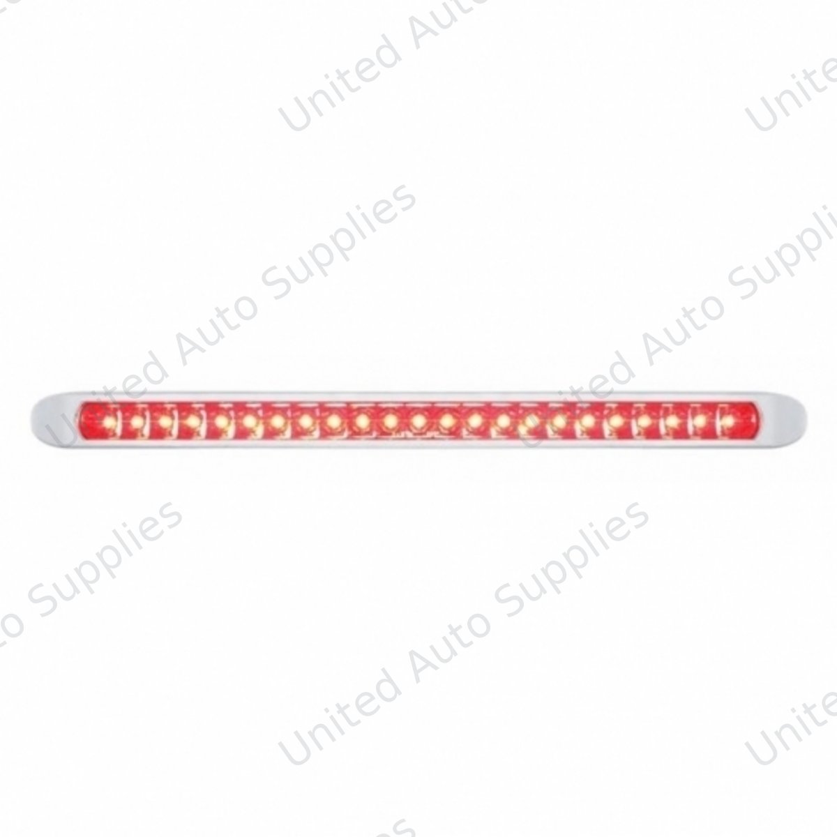 23 LED 17-1/4" Reflector Light Bar With Bezel (Stop, Turn & Tail) - Red LED/Red Lens