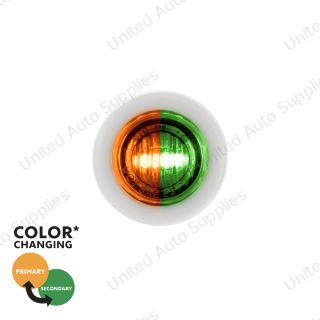 Double Fury 2 LED 3/4" Mini Clearance/Marker Light-Amber & Green LED/Clear Lens