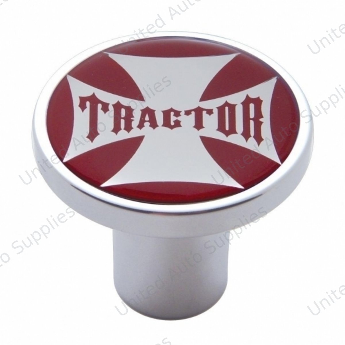 "Tractor" Air Valve Knob - Red Maltese Cross Sticker