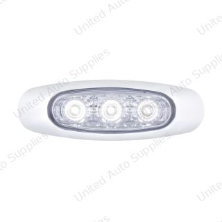 5 LED Reflector Auxiliary/Utility Light With Side Ditch Light -White LED/Clear Lens (Card)
