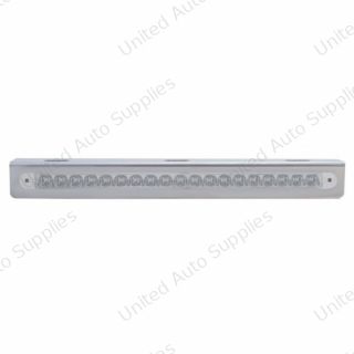 12-3/4" Stainless Light Bracket With 19 LED 12" Light Bar - Red LED/Clear Lens