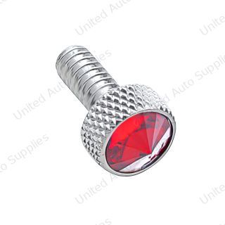 Small Dash Screw With Red Crystal For Peterbilt (2-Pack)