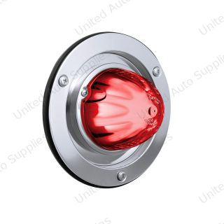 GloLight 9 LED Dual Function Watermelon Sleeper Bunk Kit With 304 Stainless Steel Bezel-Red LED/Red Lens