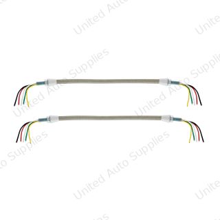 12-3/4" Braided SS Headlight Conduit With 5 Wires For 1928-1932 Ford Car/Truck (Pair)