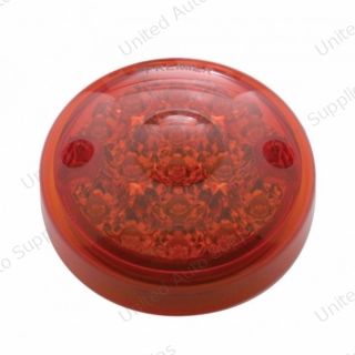 15 LED 3" Single Function Reflector Single Face Light Only - Red LED/Red Lens (Bulk)