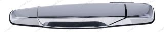 Exterior Door Handle Rear LH Plastic All Chrome for 2007-2013 Chevrolet Avalanche Tahoe Suburban Silverado; 2007-2013 GMC Yukon Sierra; 2007-2013 Cadillac Escalade