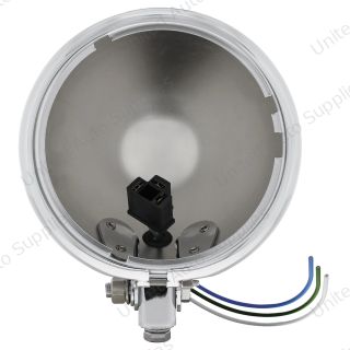 Chrome 5-3/4" Motorcycle Headlight Housing Only - Bottom Mount