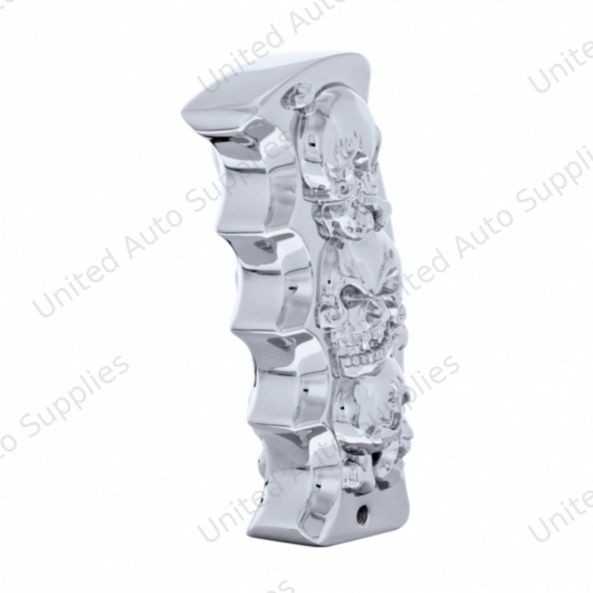 Skulls Pistol Grip Gearshift Knob - Chrome
