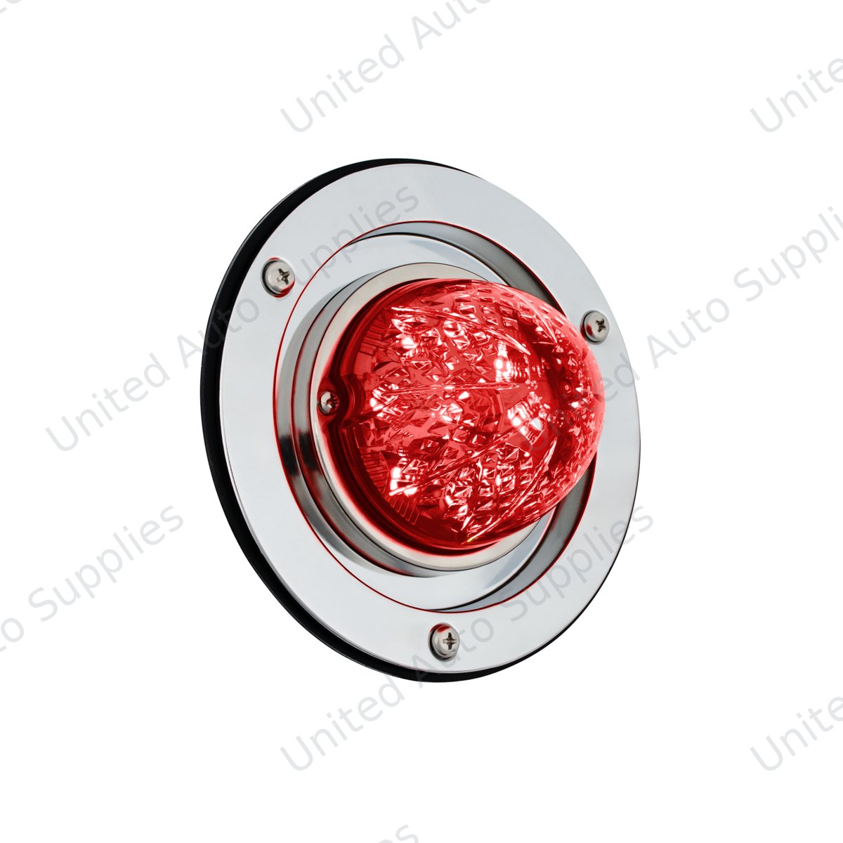Crystal-Comet 9 LED Dual Function Watermelon Sleeper Bunk Kit With 304 SS Bezel-Red LED/Red Lens