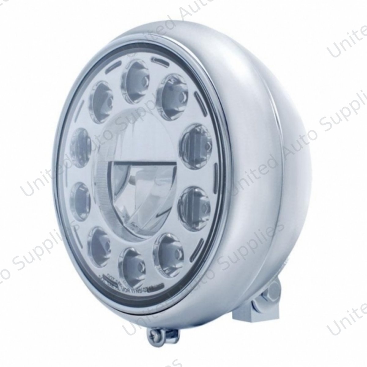 7" Motorcycle Headlight With 11 LED High Power Bulb